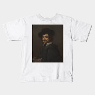 Portrait of a Man by Jan Baptist Weenix Kids T-Shirt